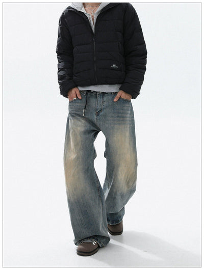 Washed Faded Straight Jeans Korean Street Fashion Jeans By Mr Nearly Shop Online at OH Vault