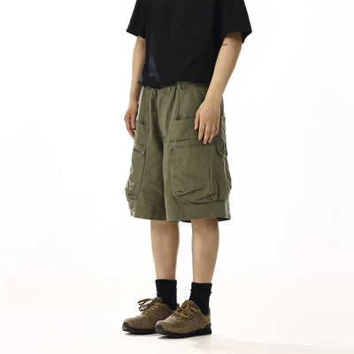 Belted Strap Cargo Shorts Korean Street Fashion Shorts By MEBXX Shop Online at OH Vault