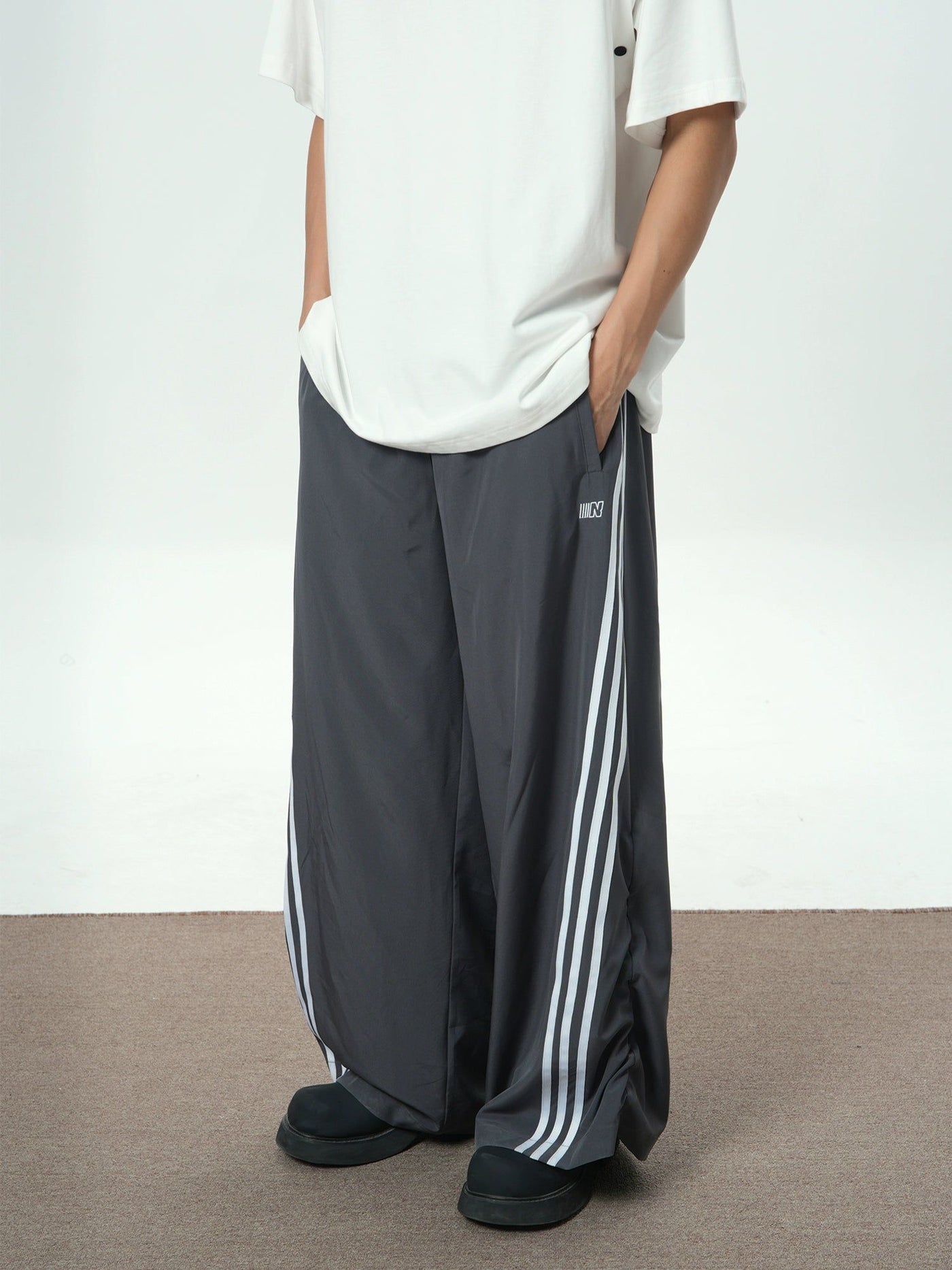 Striped Line Side Track Pants Korean Street Fashion Pants By Jump Next Shop Online at OH Vault