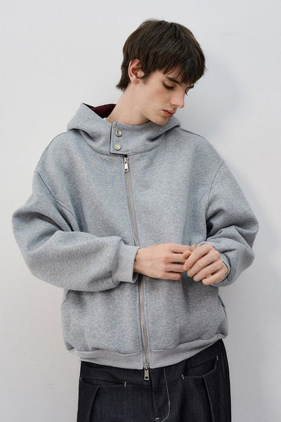 Dual-Zipped Contrast Spliced Hoodie Korean Street Fashion Hoodie By MaxDstr Shop Online at OH Vault
