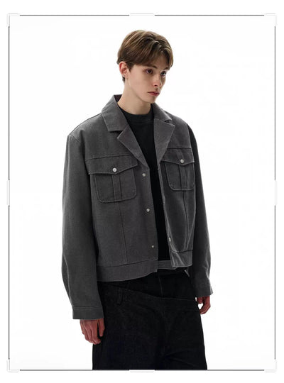 Flap Pocket Boxy Fit Jacket