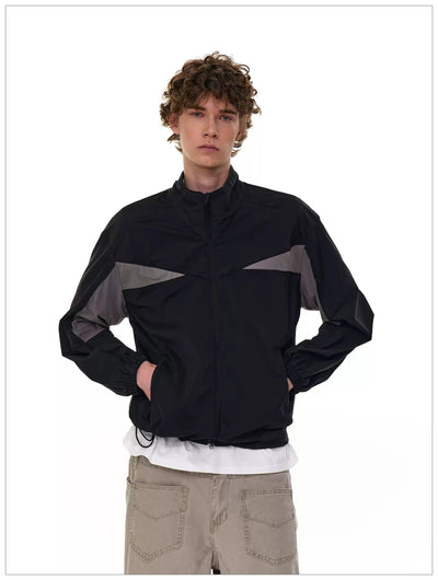 Contrast Spliced Nylon Jacket Korean Street Fashion Jacket By Mr Nearly Shop Online at OH Vault
