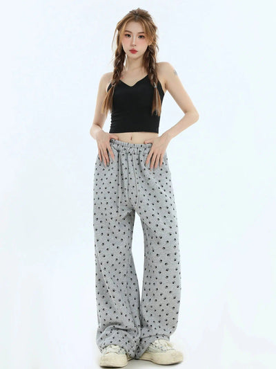 Puppy Paw Full-Print Sweatpants Korean Street Fashion Pants By INS Korea Shop Online at OH Vault