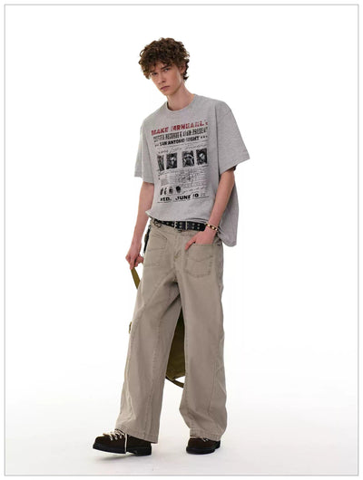 Front Pockets Versatile Workwear Jeans Korean Street Fashion Jeans By Mr Nearly Shop Online at OH Vault