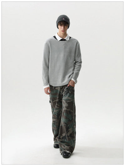 Frayed Lines Camouflage Jeans Korean Street Fashion Jeans By Mr Nearly Shop Online at OH Vault