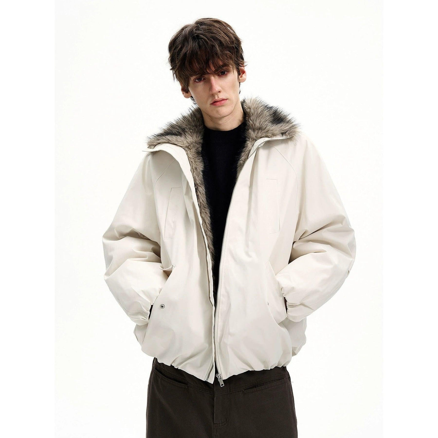Fur Trimmed Windbreaker Jacket Korean Street Fashion Jacket By MaxDstr Shop Online at OH Vault