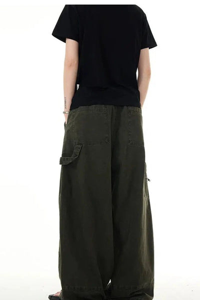 Baggy Wide-Leg Pants Korean Street Fashion Pants By Mad Witch Shop Online at OH Vault