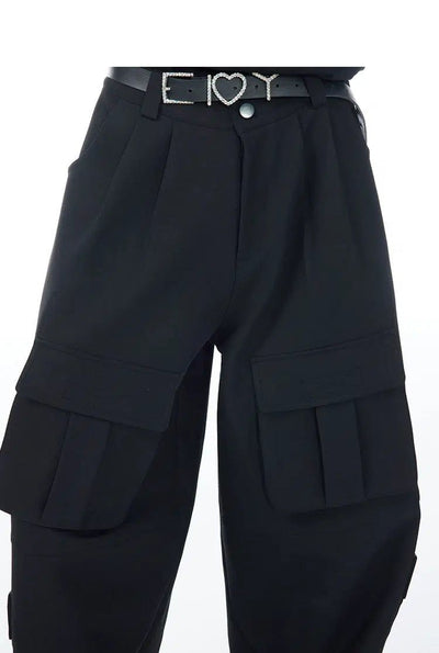 Thigh Flap Pocket Pants Korean Street Fashion Pants By Cro World Shop Online at OH Vault