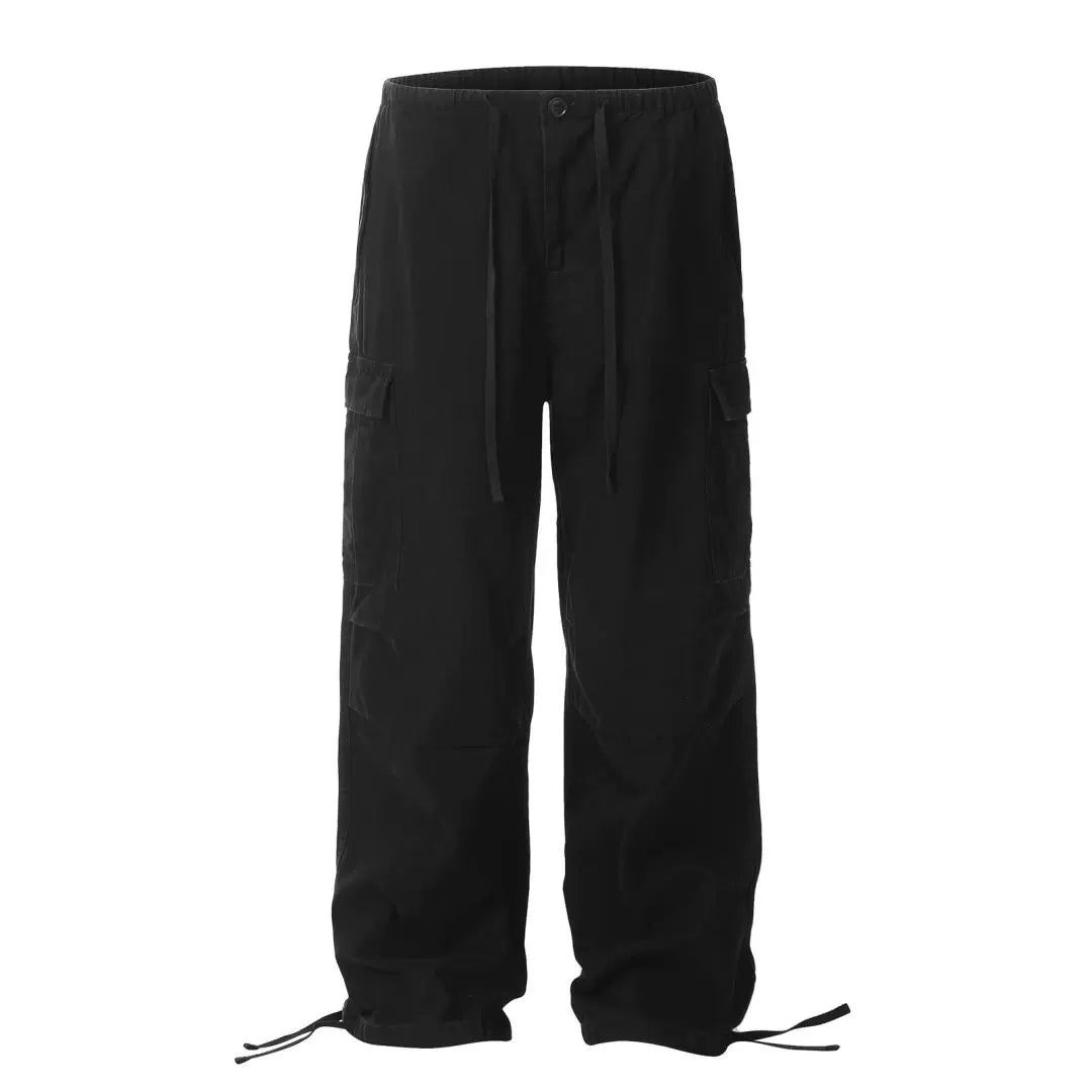 Drawstring Side Pleated Cargo Pants Korean Street Fashion Pants By MaxDstr Shop Online at OH Vault