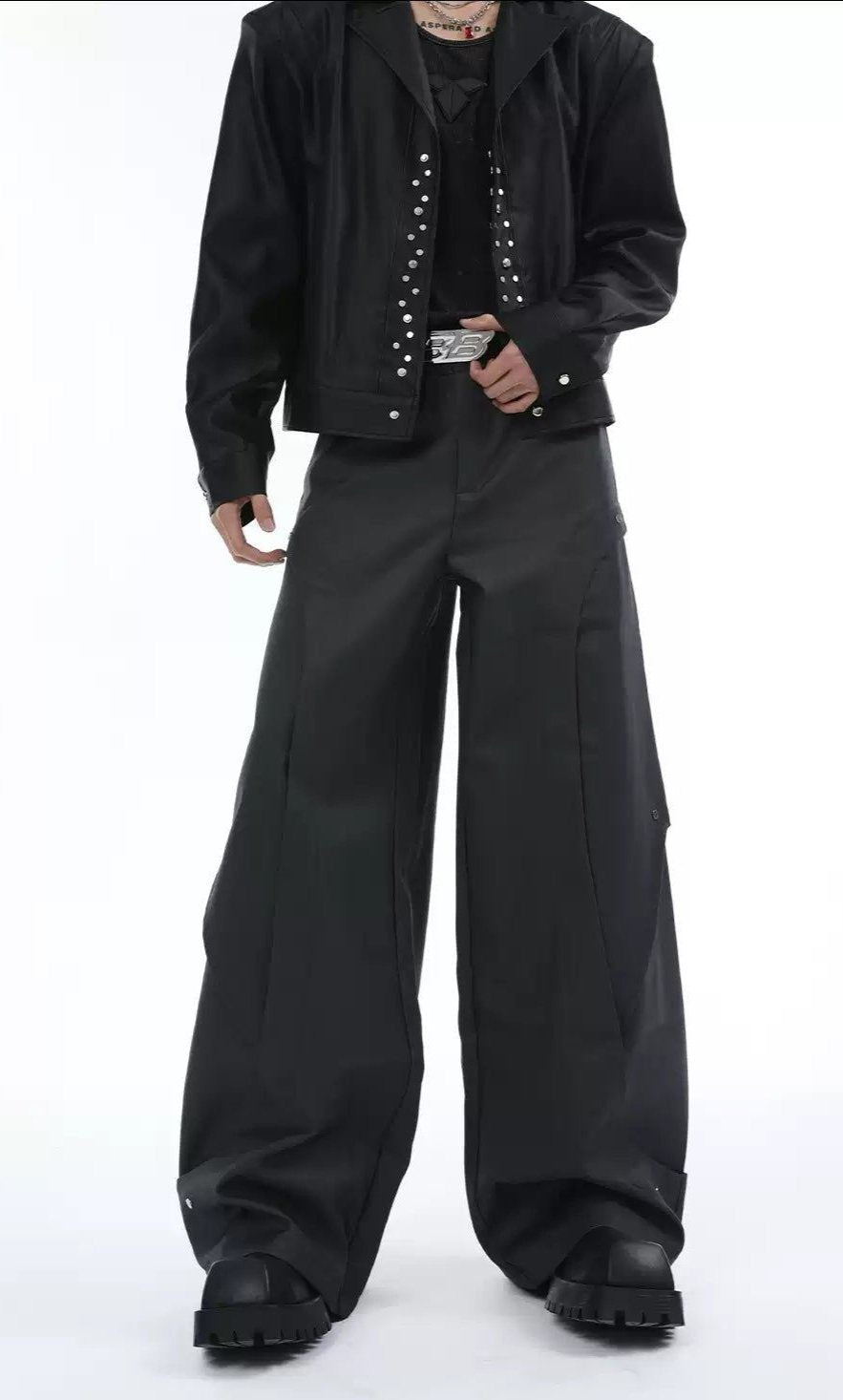 Spliced Cut Side Pants Korean Street Fashion Pants By Turn Tide Shop Online at OH Vault