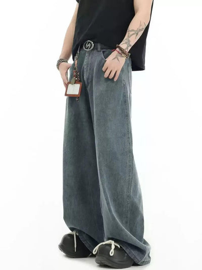 Tie-Dyed Curved Cut Jeans Korean Street Fashion Jeans By INS Korea Shop Online at OH Vault