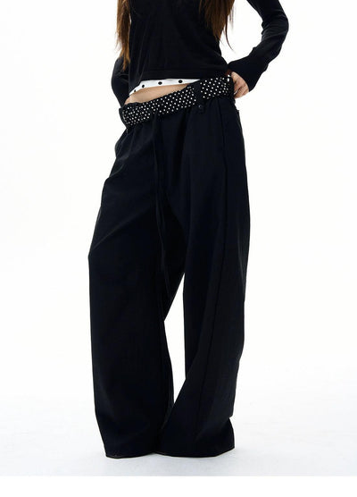 Polka Dots Waist Pants Korean Street Fashion Pants By 77Flight Shop Online at OH Vault