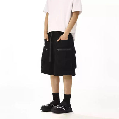 Utility Pocket Cargo Shorts Korean Street Fashion Shorts By MEBXX Shop Online at OH Vault