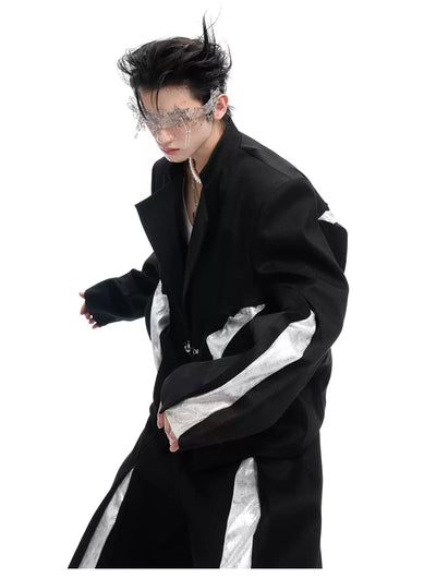 Spliced Glitter Detail Blazer Korean Street Fashion Blazer By Argue Culture Shop Online at OH Vault