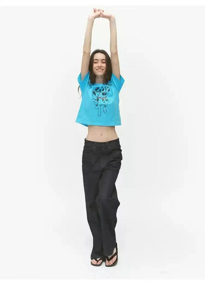 Dalmatian Dog Cropped T-Shirt Korean Street Fashion T-Shirt By Country Moment Shop Online at OH Vault