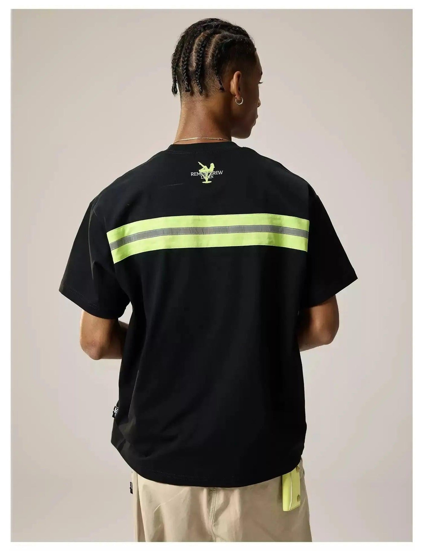 Embroidered Contrast T-Shirt Korean Street Fashion T-Shirt By Remedy Shop Online at OH Vault