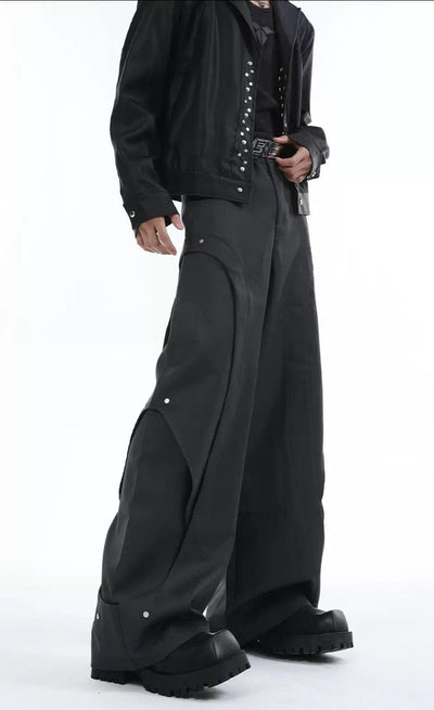 Spliced Cut Side Pants Korean Street Fashion Pants By Turn Tide Shop Online at OH Vault