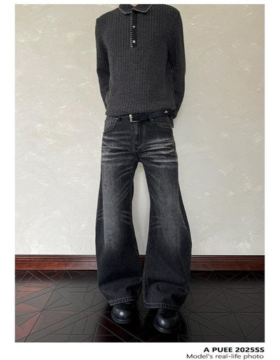 Washed Cat Whiskers Bootcut Jeans