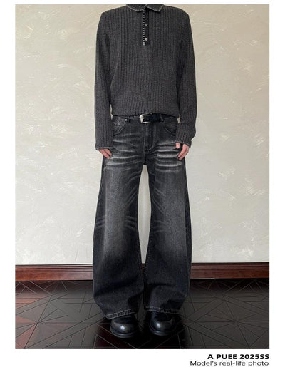 Washed Cat Whiskers Bootcut Jeans