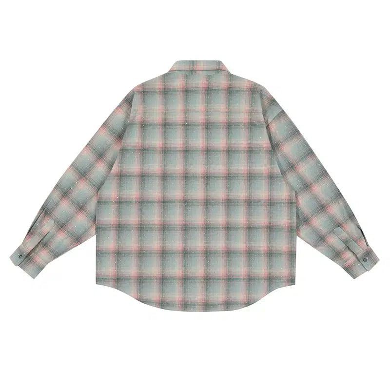 Dust Plaid Buttoned Shirt Korean Street Fashion Shirt By Lost CTRL Shop Online at OH Vault