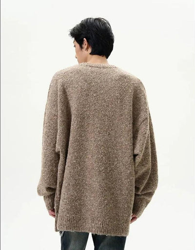 Fuzzy Loose Fit Sweater Korean Street Fashion Sweater By 77Flight Shop Online at OH Vault