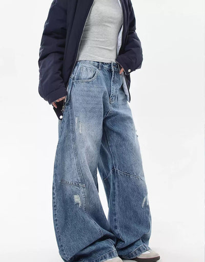 Distressed Baggy Jeans Korean Street Fashion Jeans By Blacklists Shop Online at OH Vault