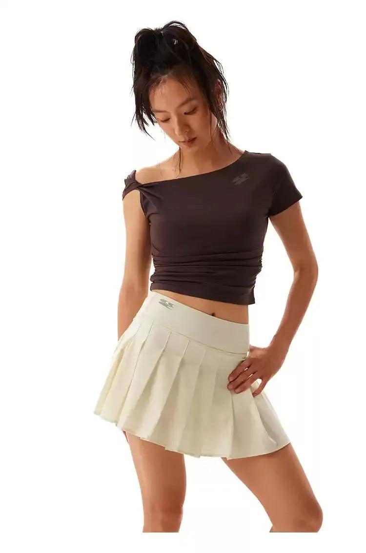 Plain Pleated Sports Style Skirt Korean Street Fashion Skirt By Crying Center Shop Online at OH Vault