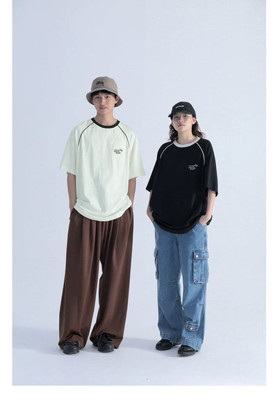 Minimal Line Classic T-Shirt Korean Street Fashion T-Shirt By Mentmate Shop Online at OH Vault
