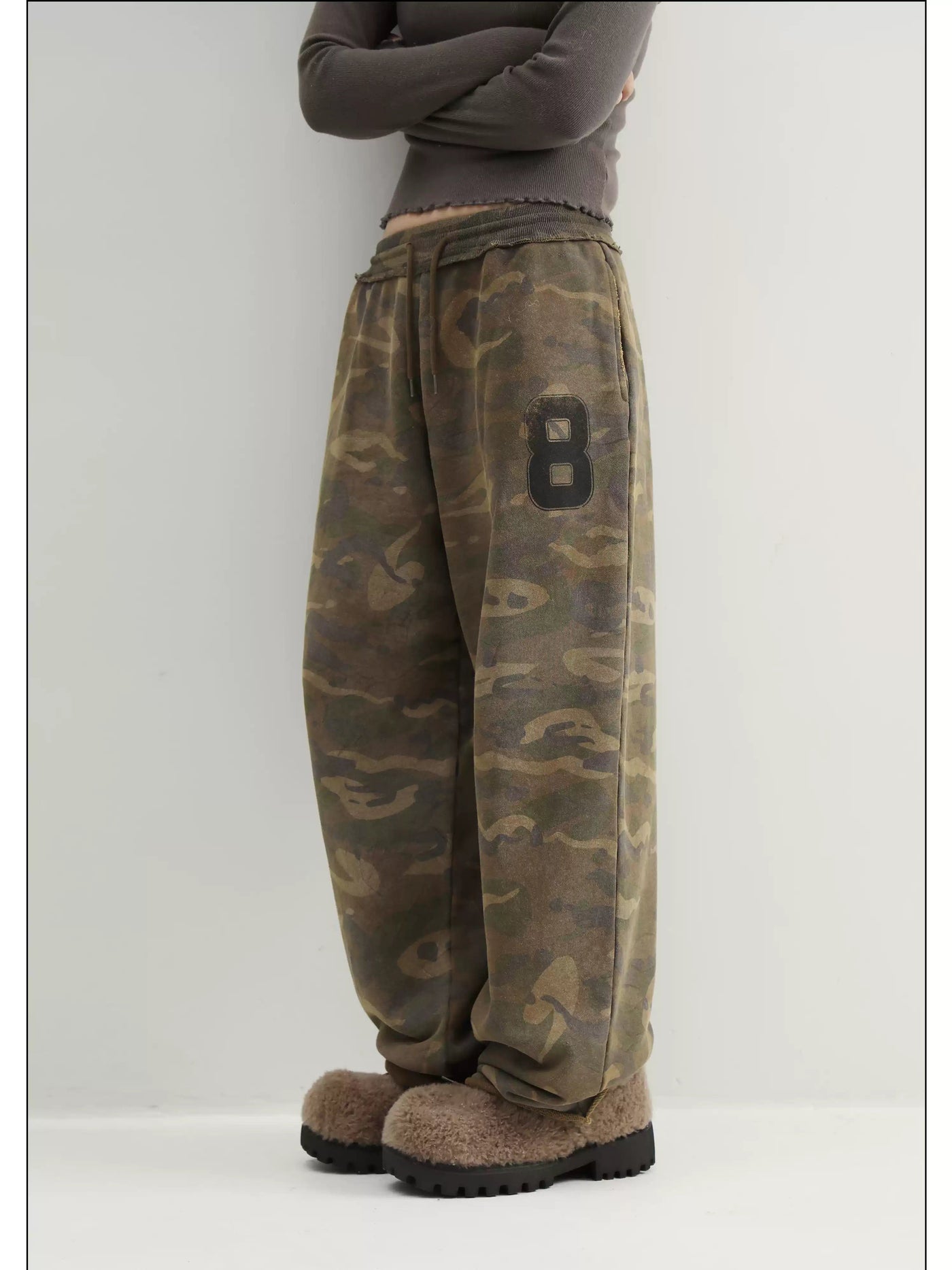 Drawstring Washed Camouflage Sweatpants Korean Street Fashion Pants By Mason Prince Shop Online at OH Vault