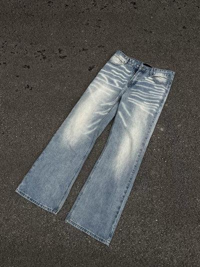 Ripple Washed & Faded Straight Jeans Korean Street Fashion Jeans By MaxDstr Shop Online at OH Vault