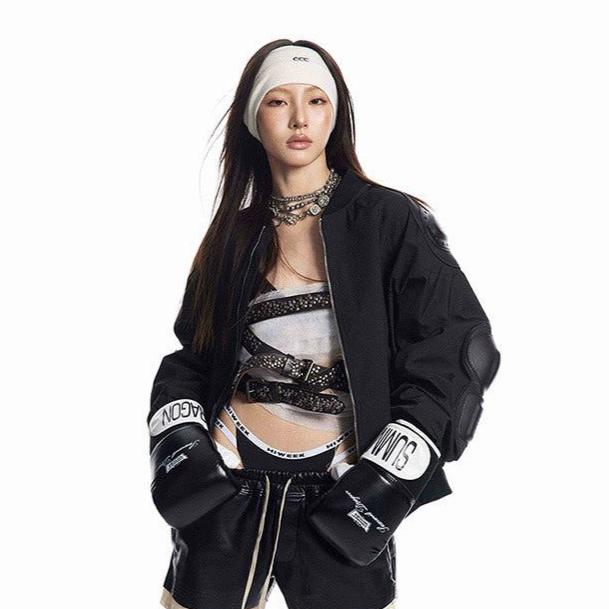 Protected Corners Zippered Jacket Korean Street Fashion Jacket By Made Extreme Shop Online at OH Vault