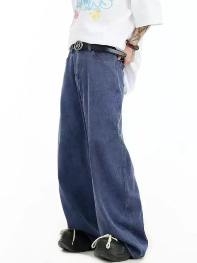Tie-Dyed Curved Cut Jeans Korean Street Fashion Jeans By INS Korea Shop Online at OH Vault