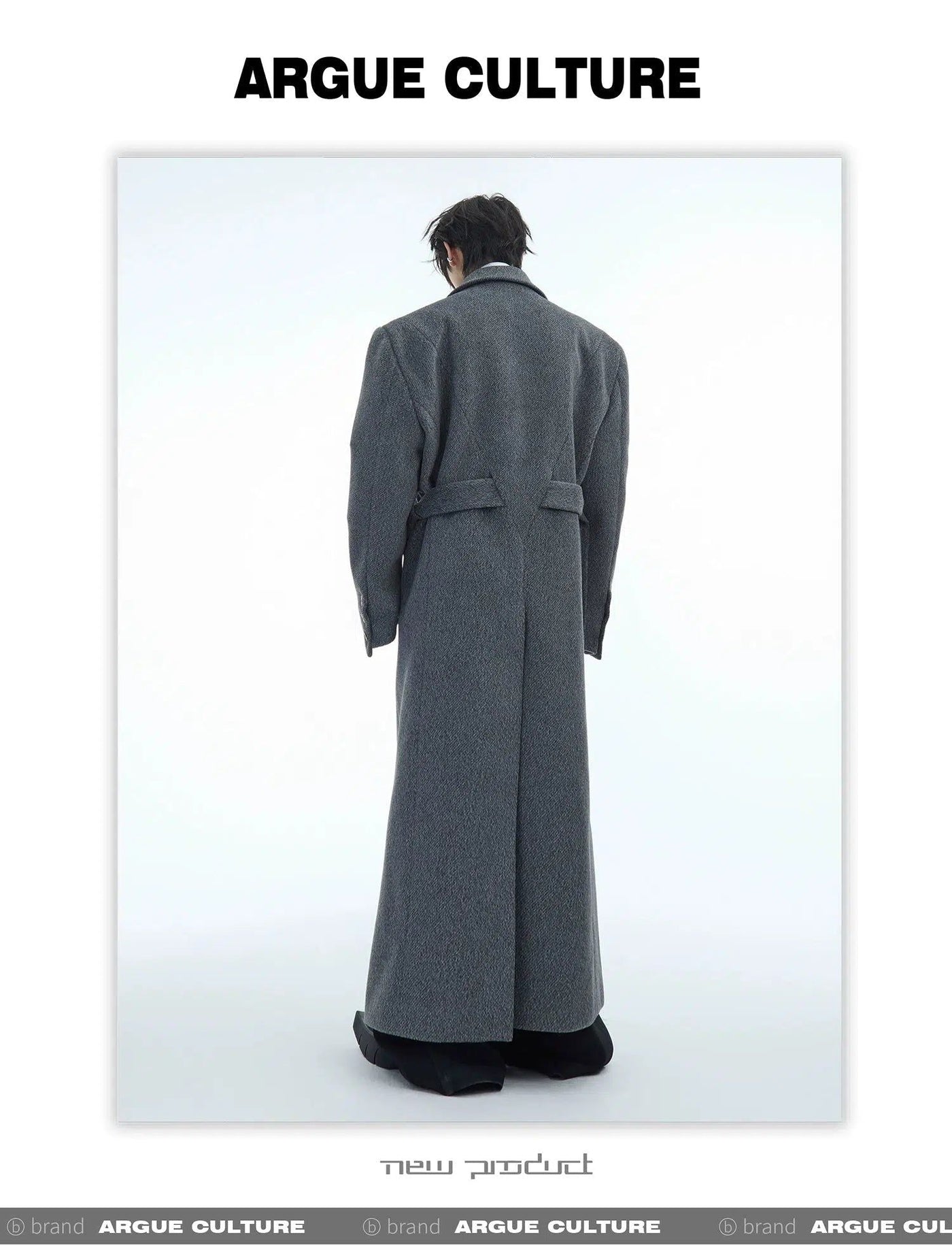 Double-Breasted Belted Trench Coat Korean Street Fashion Long Coat By Argue Culture Shop Online at OH Vault