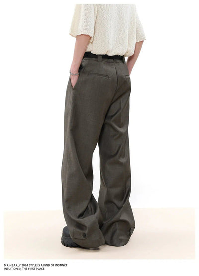 Drape Pleated Trousers Korean Street Fashion Trousers By Mr Nearly Shop Online at OH Vault