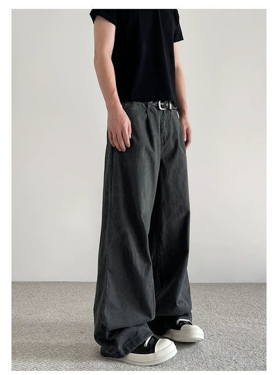 Slant Pocket Wide Fit Pants Korean Street Fashion Pants By A PUEE Shop Online at OH Vault