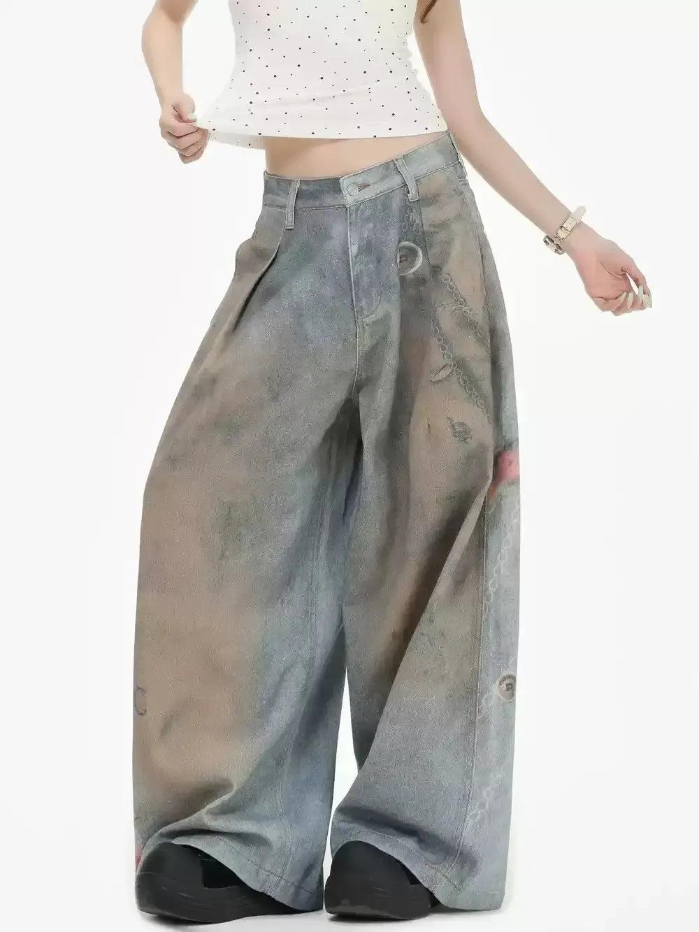 Mud Wash Effect Jeans Korean Street Fashion Jeans By INS Korea Shop Online at OH Vault