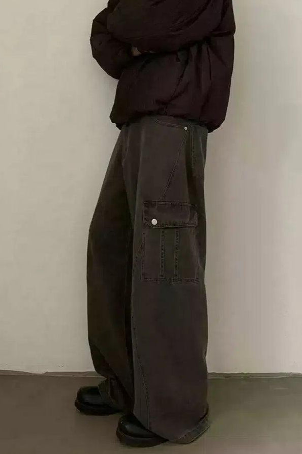 Structured & Washed Cargo Pants Korean Street Fashion Pants By In Knots Shop Online at OH Vault