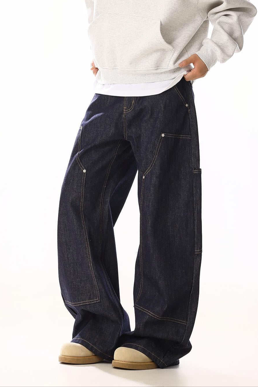 Outline Regular Cut Jeans Korean Street Fashion Jeans By MEBXX Shop Online at OH Vault