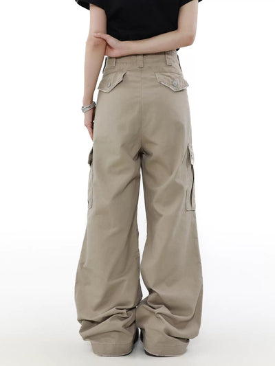 Button Flap Pocket Cargo Pants Korean Street Fashion Pants By Mr Nearly Shop Online at OH Vault