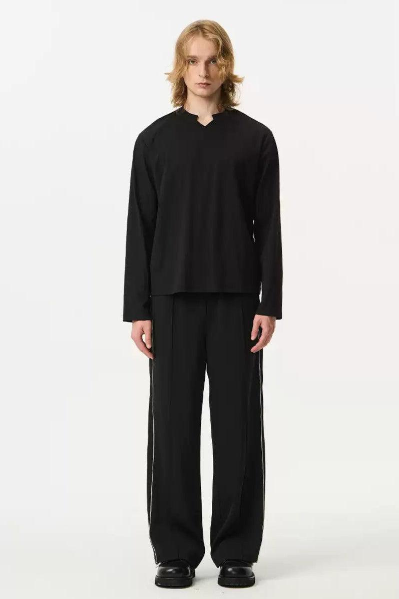 Side Lines Straight Pants Korean Street Fashion Pants By Moditec Shop Online at OH Vault