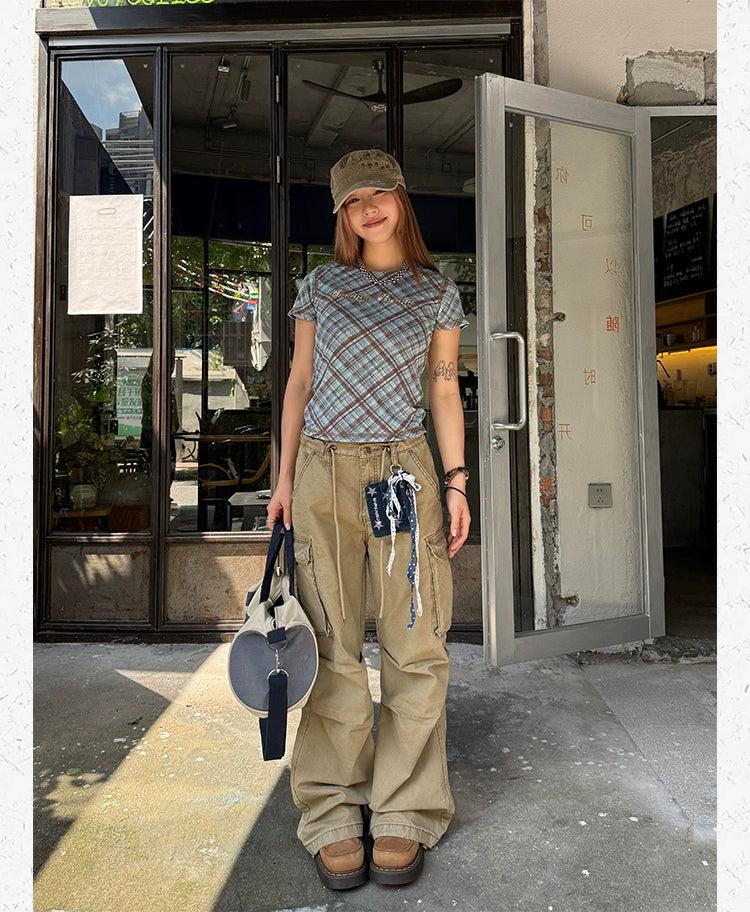 Pattern Print Cropped T-Shirt Korean Street Fashion T-Shirt By Made Extreme Shop Online at OH Vault