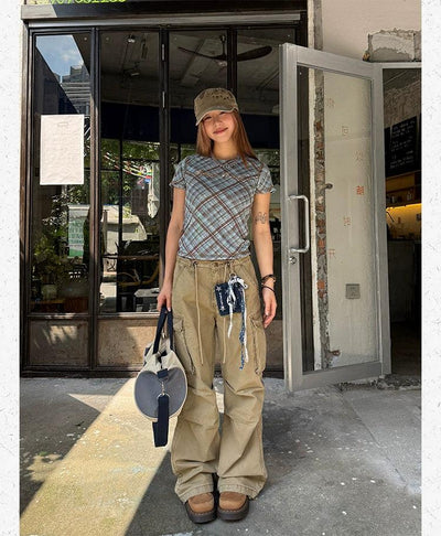 Pattern Print Cropped T-Shirt Korean Street Fashion T-Shirt By Made Extreme Shop Online at OH Vault