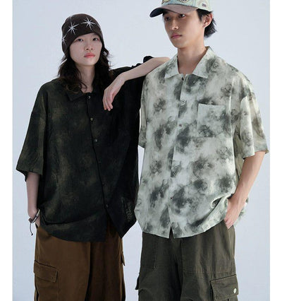 Subtle Watercolor Spots Shirt Korean Street Fashion Shirt By Mentmate Shop Online at OH Vault