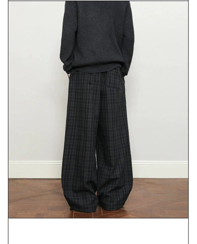 Waist Strings Plaid Pants Korean Street Fashion Pants By A PUEE Shop Online at OH Vault