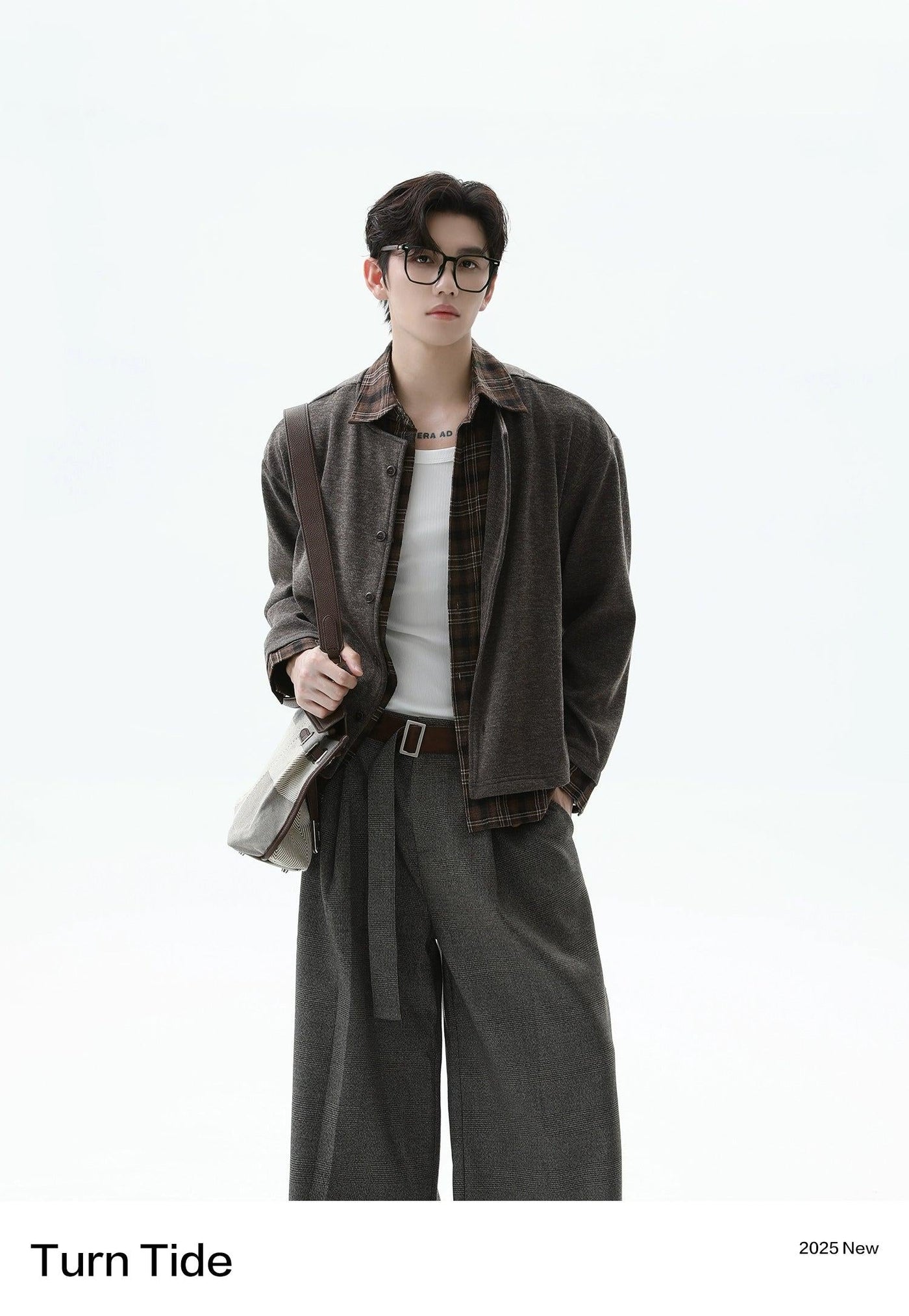 Plaid Layered Buttoned Cardigan Korean Street Fashion Cardigan By Turn Tide Shop Online at OH Vault