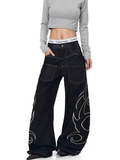 Grunged Front Pockets Jeans Korean Street Fashion Jeans By Blacklists Shop Online at OH Vault
