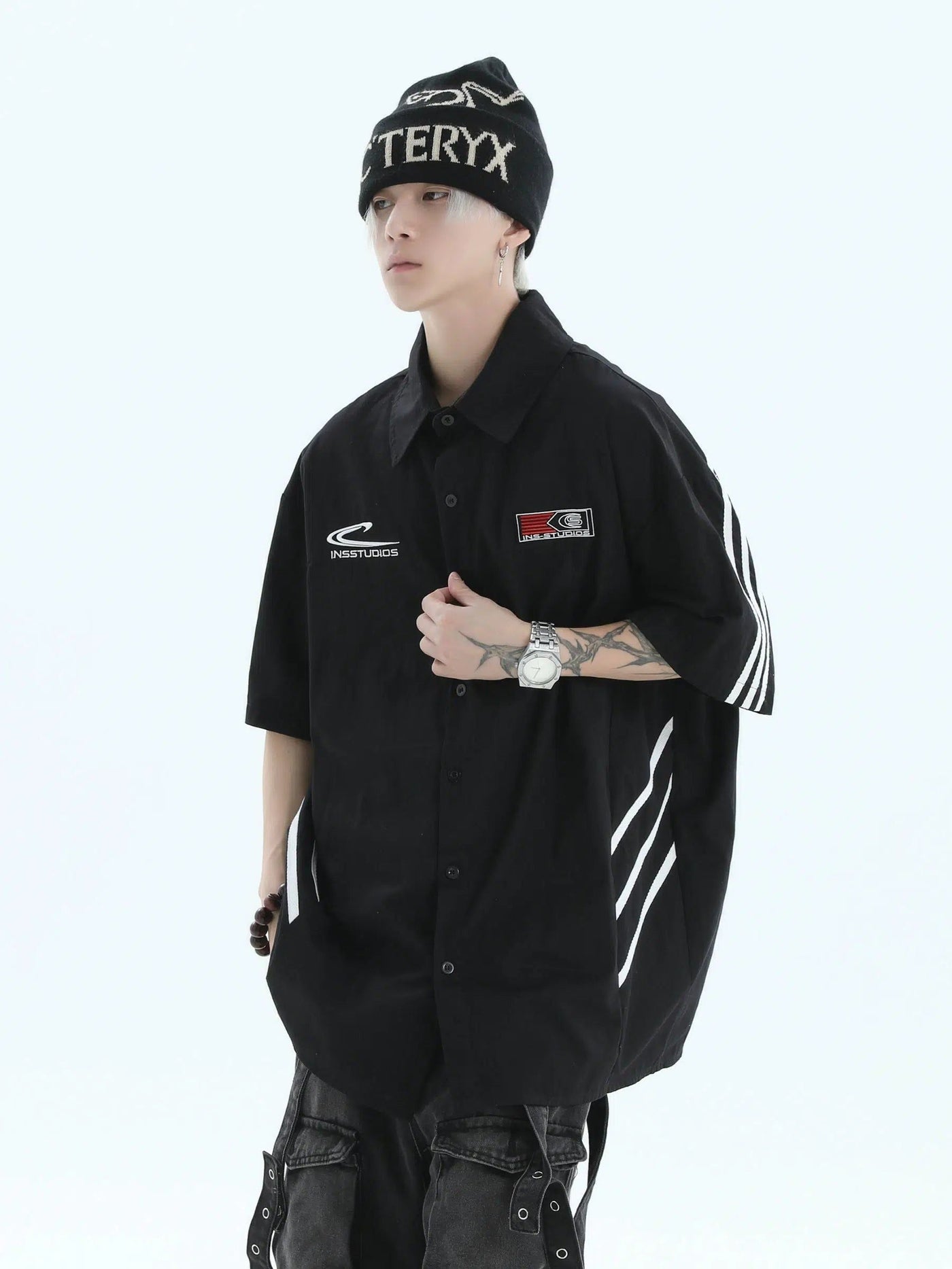 Oversized Fit Buttoned Shirt Korean Street Fashion Shirt By INS Korea Shop Online at OH Vault