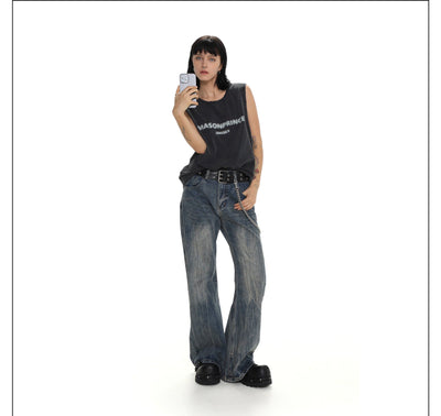 Grunged & Washed Effect Jeans Korean Street Fashion Jeans By Mason Prince Shop Online at OH Vault
