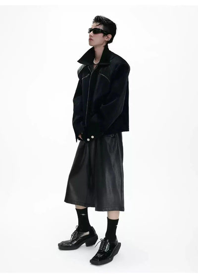 Mid Strap Belt PU Leather Shorts Korean Street Fashion Shorts By Argue Culture Shop Online at OH Vault