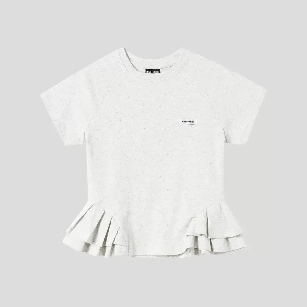Starburst Pleated Lace T-Shirt Korean Street Fashion T-Shirt By INS Korea Shop Online at OH Vault